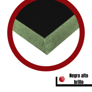 Melamina Negra Alto Brillo (Ambas caras) RH